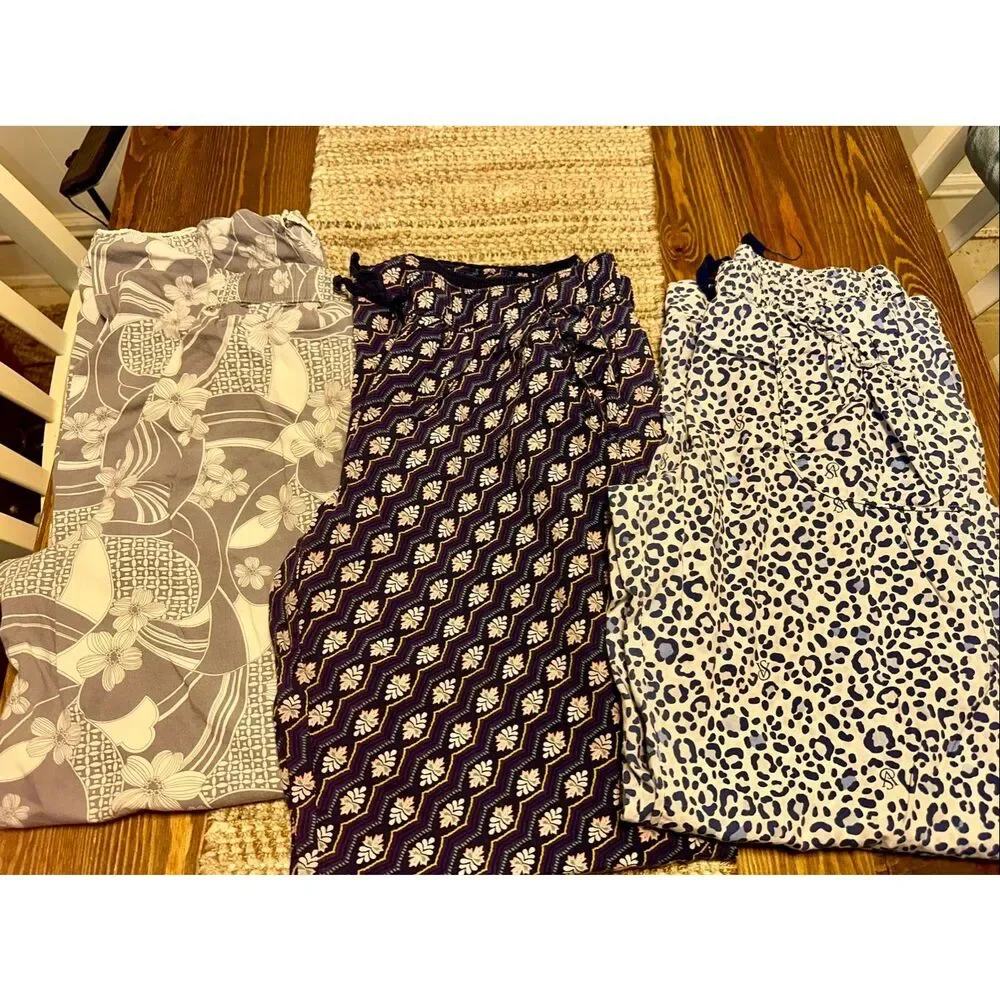 Victoria secret lounge pajama pants bottoms small lot of 3